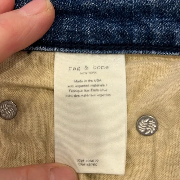 VGUC rag & bone dre low-rise slim boyfriend jeans in colour Star City - Picture 16 of 16